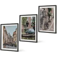 Coloray 3-Delige Schilderij Set - Rustige Stedelijke Uitzichten Op Gebouwen - 40 x 60 cm - Stijlvolle Muurdecoratie - Slaapkamer