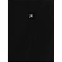 Brauer Douchebak Asteroid 80x120 incl. antislip en antibacterieel mineraalmarmer mat zwart