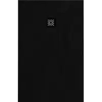Brauer Douchebak Asteroid 80x140 incl. antislip en antibacterieel mineraalmarmer mat zwart