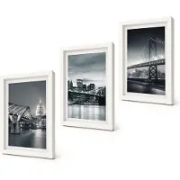 Coloray 3-Delige Schilderij Set - Bruggen en stedelijke architectuur in grijstinten - 20x30 - Decoratieve Muurdecoratie - Slaapkamer - Wanddecoratie