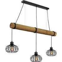 Globo 3-lichts hanglamp Caldwell eettafel
