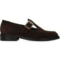Manfield Bruine suède loafers | Maat 40