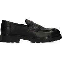 Manfield Zwarte chunky leren loafers | Maat 40