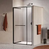 Brauer Luminis Nisdeur 2-Delig Naar Binnen Draaiend 120x200 Omkeerbaar Helder Glas Incl. Glascoating PVD Gunmetal Geborsteld