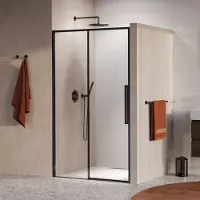 Brauer galactic nisdeur 2-delig schuif 120x200 omkeerbaar helder glas incl. Glascoating pvd gunmetal geborsteld