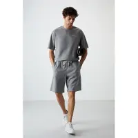 Tommy Life Overmaat T-shirt met Korte Mouwen en Korte Broek Set
