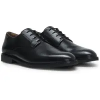 HUGO Derbyschoenen van glad leer met reliëflogo