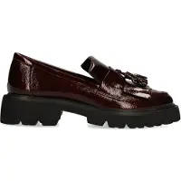 Manfield Bordeaux lak loafers met kwastjes | Maat 41