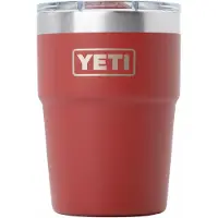 Yeti Rambler Stackable Cup 16oz Mag Slider Lid, Stag Red, stapelbare thermosbeker met deksel, 473 ml