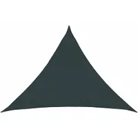vidaXL Zonneschaduwzeil 7 x 5 x 5 m HDPE Driehoekig Donkergroen