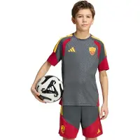 Adidas AS Roma Trainingsshirt 2026-2027 Kids Donkergrijs Rood Oranje