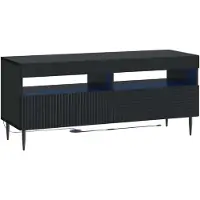 vidaXL LED tv-meubel HAARLEM 100 x 35 x 43 cm Zwart Bewerkt hout