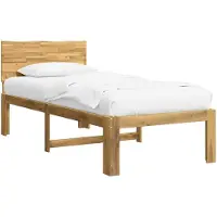 vidaXL Eenpersoonsbed met hoofdbord ROSTOCK Witgewassen 75 x 190 cm