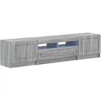 vidaXL LED tv-meubel UTRECHT 3 st Grijs Sonoma Bewerkt hout