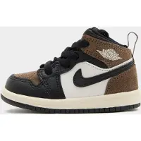 Jordan Aj1 Mid Babyschoenen - Zwart - Maat 19.5 - Leer