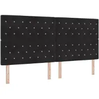 vidaXL - Boxspringbed - met - matras - Zwart - 200 - x - 200 - cm - Fluweel