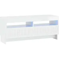vidaXL LED tv-meubel EDE 100 x 35 x 43 cm Hoogglans Wit Bewerkt hout