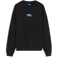 HUGO Sweatshirt van katoenen badstof met grafische print