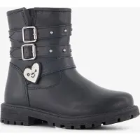Blue Box meisjes biker boots met hartje zwart maat 30
