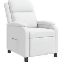 vidaXL Recliner Wit Kunstleer