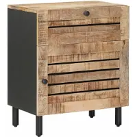 vidaXL Nachtkastje Naturel 50 x 33 x 60 cm Massief Mango Hout