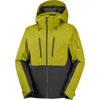 Salomon - Ski jassen - Brilliant 2.0 Jacket M Cardamon Seed Deep Black voor Unisex - Maat S - Groen
