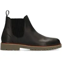 Manfield Zwarte nubuck chelsea boots | Maat 41