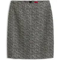 HUGO Slim-fit kokerrok met visgraatpatroon