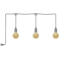 Osram lichtketting ENDURA DECOR, grijs, 7 m, 3-lamps, IP44 DECOR, alu / grijs / zink, Kunststof
