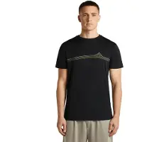 Icebreaker - Merino 150 Tech Lite S/S Tee Range Stripes - Merinoshirt XXL, zwart