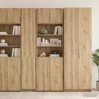 vidaXL Opbergkast met Planken Artisanaal eiken 70 x 42,5 x 225 cm