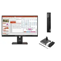 Lenovo ThinkCentre M75q G5 A5 16 512 + ThinkVision T27-40 27 FHD AMD Ryzen 5 PRO 8500GE-processor 3,40 GHz tot 5,00 GHz, Windows 11 Pro 64, 512 GB SSD TLC Opal - M75QBUNDLE3EUA, Raven Black