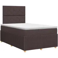 vidaXL Boxspringbed met matras Donkerbruin 120 x 200 cm Stof
