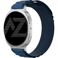Accezz Nylon Alpine bandje voor de Samsung Galaxy Watch 9 (40/44mm) / Watch 8 (40/44mm) / Classic (46mm) - Dark Blue
