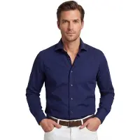 John Miller overhemd donkerblauw normale fit