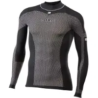 SIXS TS3L BT, functioneel shirt met lange mouwen, unisex ,Zwart/Carbon ,3XL/4XL