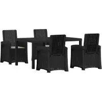 vidaXL Tuin Eettafel Set 5 st Anthraciet en Lichtgrijs PP