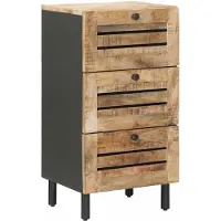 vidaXL Opbergkasten Naturel 40 x 33 x 75 cm Massief Mango Hout