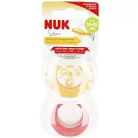 Nuk Latex Speen 18-36m Ster Geel 2 Stuks