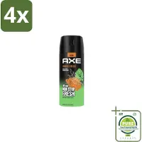 Axe - Deodorant Spray - Jungle Fresh - Tropische Geur - Verfrissend - 150 ml - Voordeelverpakking - 4 stuks - deodorant - Jungle Fresh