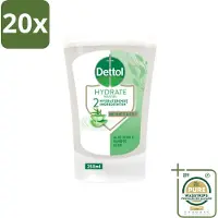 Dettol 20 x - Wasgel Navulling - Hydrate - Aloë Vera & Bamboe - 250 ml - Grootverpakking - Handzeep - Wasgel - Antibacterieel - Hygiëne - Handen Reinigen