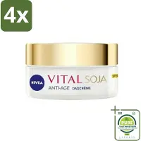 Nivea - VITAL Soja Dagcrème - Beschermende Anti-Veroudering Crème - Voor rijpe huid - SPF 30 - Met Soja-extract - 50 ml - Voordeelverpakking - 4 stuks - dagcrème - Anti-age crème