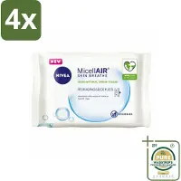 Nivea - Reinigingsdoekjes - 3-in-1 Micellaire Doekjes - Verwijdert Waterbestendige Make-up - 25 Doekjes - Voordeelverpakking - 4 stuks - Make-up remover - Gezichtsreiniger
