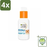 Garnier - Ambre Solaire - Zonnebrandserum - Super UV - Invisible - SPF 50+ - 30 ml - Voordeelverpakking - 4 stuks - Zonnebrand serum - Zonnebescherming