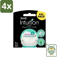 Wilkinson Sword Wilkinson Intuition - Navulmesjes - 2 in 1 Sensitive Care - Voor Gevoelige Huid - 6 mesjes - Voordeelverpakking - 4 stuks - Wilkinson Intuition - Scheermesjes navulling