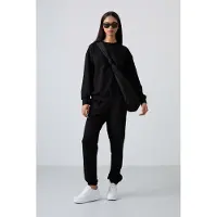 Tommy Life Oversized Sweatshirt en Broek met Elastische Tailleband Set