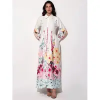 MSN Collection Bloemen A-lijn Maxi Jurk