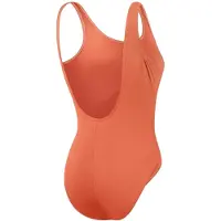 Speedo Dames/Dames geribbeld eendelig badpak (Bruin/oranje)