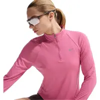Nike Swoosh-hardloopshirt met lange mouwen voor dames (Roze schuim)