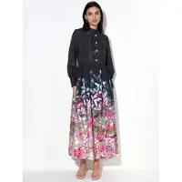 MSN Collection Florale Maxi Jurk met Ceintuur